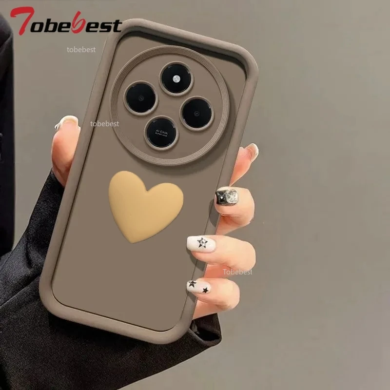 Funda protectora de silicona con forma de corazón de amor para Xiaomi Redmi 14C Note 14 Pro Plus 4G 5G - imagen 2