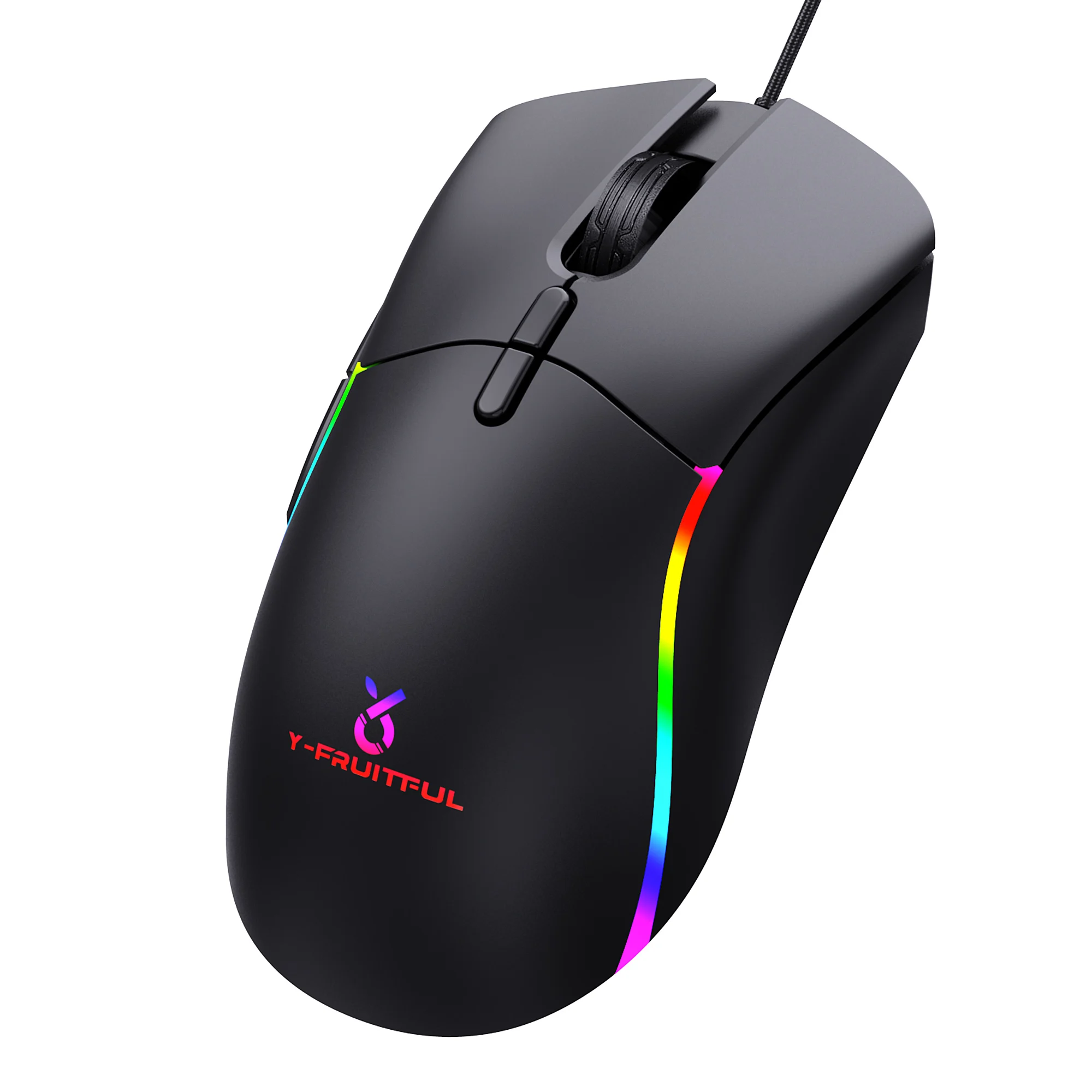 Ratón de PC RGB para ordenador de juegos DPI 12000 ergonómico con cable USB - imagen 4