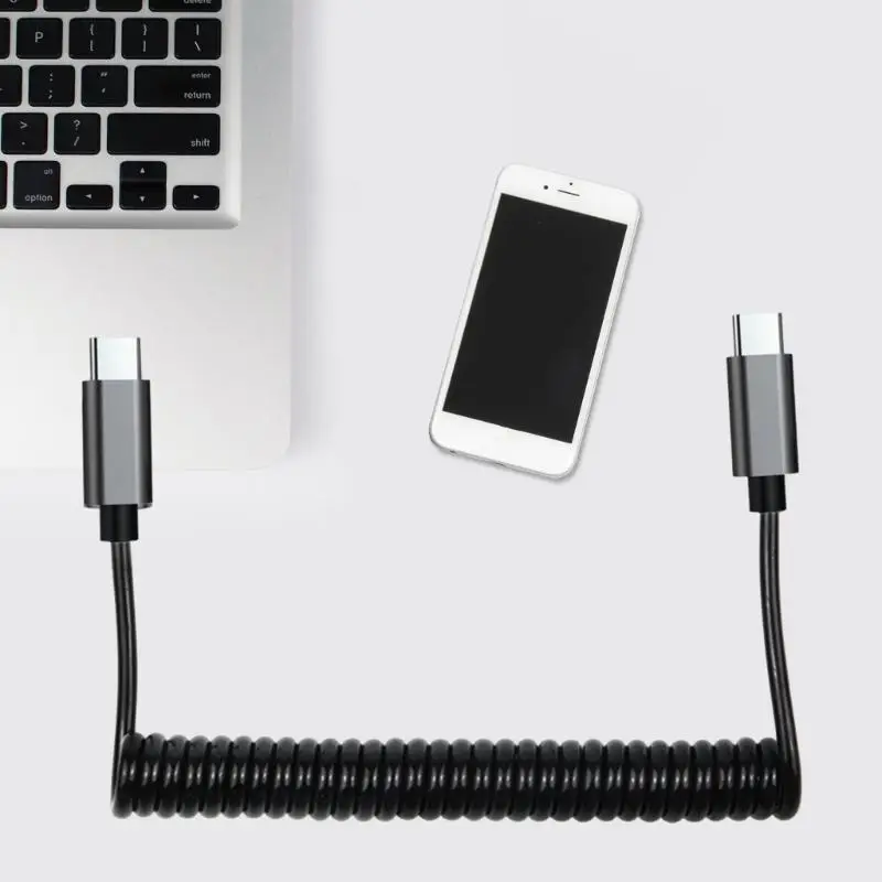 R53C versátil USB C a USB C Cable flexible USB C a USB C Cable carga apropiado para cargar rápido varios dispositivos USB C - imagen 5