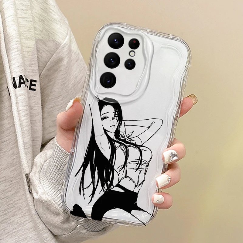 Funda suave de teléfono de dibujos animados para Samsung Galaxy, carcasa trasera a prueba de golpes, chica Sexy, S25, S24, S23, S22, Ultra Plus, S21, FE, A73, A72, A55, A54, nueva - imagen 3