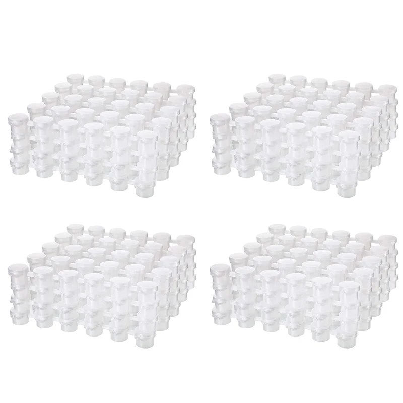 Superior 96 tiras 2Ml tiras de pintura vacías vasos de pintura contenedores de almacenamiento transparentes pintura artes suministros para manualidades 576 macetas en Tota - imagen 5