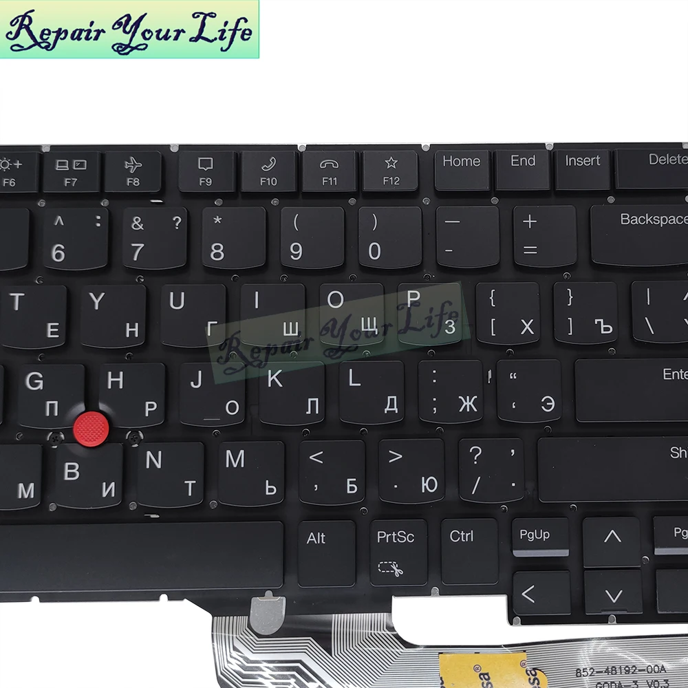 Teclado retroiluminado latino EE. UU. RUS ruso para Lenovo ThinkPad T14S Gen 3 21BR 21BS 21CQ 21CR, teclado para ordenador portátil RU-EN ENG SN21D68484 - imagen 3