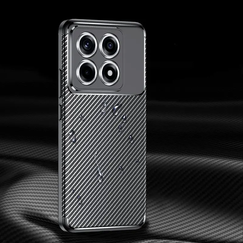 Para Xiaomi 14T Pro funda Xiaomi 14T Pro Fundas Coque Shell de lujo de negocios de fibra de carbono funda protectora trasera Xiaomi 14T Pro - imagen 3