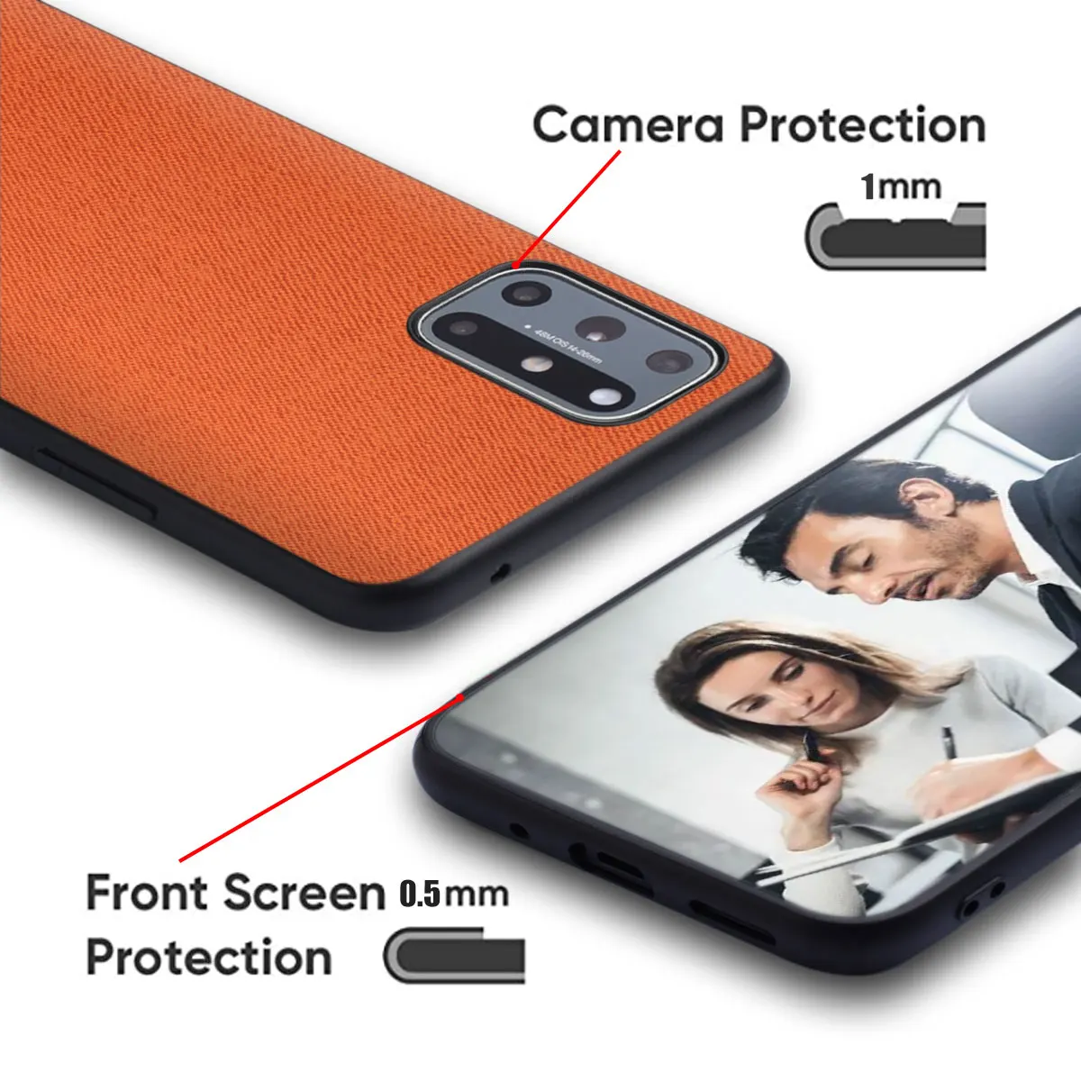 Google Pixel 8 Pro – Funda Cuero Textil Premium Antigolpes - imagen 4