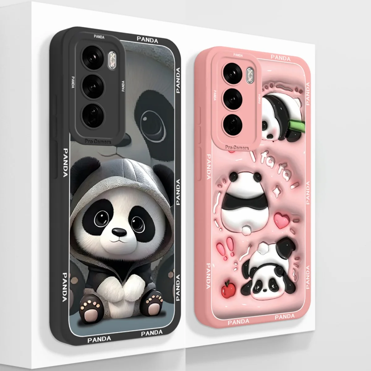 Para Oppo Reno 12 Pro 12F funda lindo Panda fundas de teléfono de silicona líquida suave para Oppo Reno12 F 12Pro 5G cubierta trasera de protección pesada