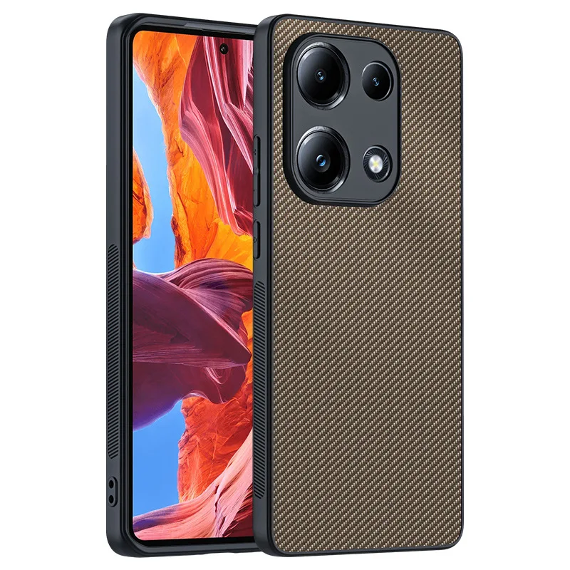 Funda de fibra de carbono a la moda para Xiaomi Redmi Note 13 Pro 4G, fundas de lujo antigolpes para Xiaomi POCO M6 Pro 4G - imagen 3