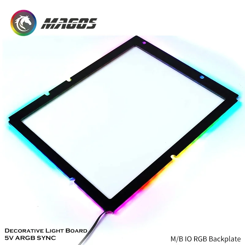 Tablero de luz decorativo 5V ARGB SYNC, placa trasera M/B IO RGB, luz trasera emisora de luz de placa base ATX de escritorio de faro - imagen 3