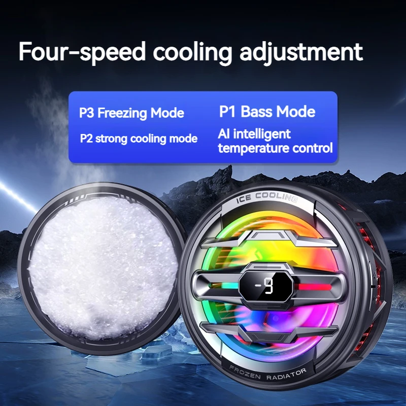 Radiador enfriador de teléfono semiconductor magnético K22 con pantalla Compatible con iPhone 16 15 14 13 Samsung iPad Ideal para juegos - imagen 4