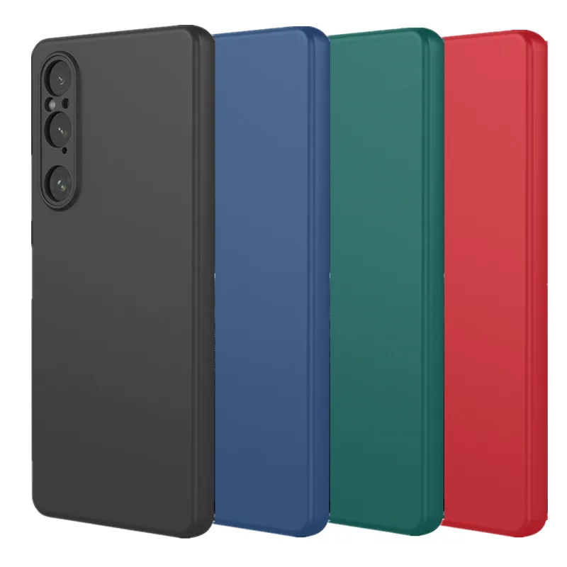 Funda Flexible de silicona líquida TPU para Sony Xperia 1 VII 10 VI 5 V cubierta protectora parachoques Fundas Coque Capa