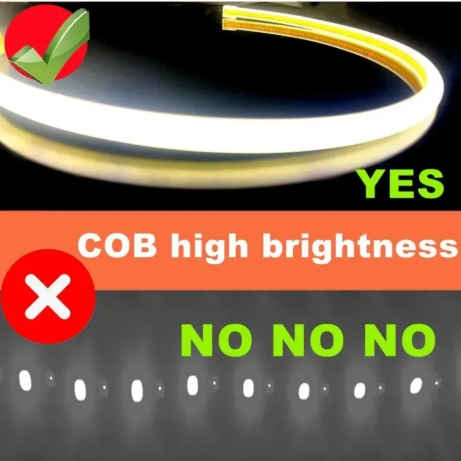 Tira de luces LED COB de 30M y 220V RA90, superbrillante, 288LEDs/m, lámpara Flexible para exteriores, tira LED impermeable IP67 con enchufe de alimentación de 220V UE - imagen 3