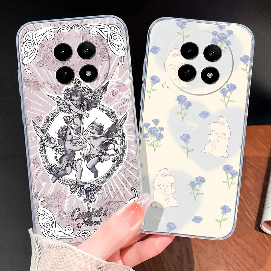 Para Realme 12 Pro Plus Lite 12 Plus 12X Funda encantador Ángel suave transparente silicona ligera carcasa de teléfono para Realme12 Funda