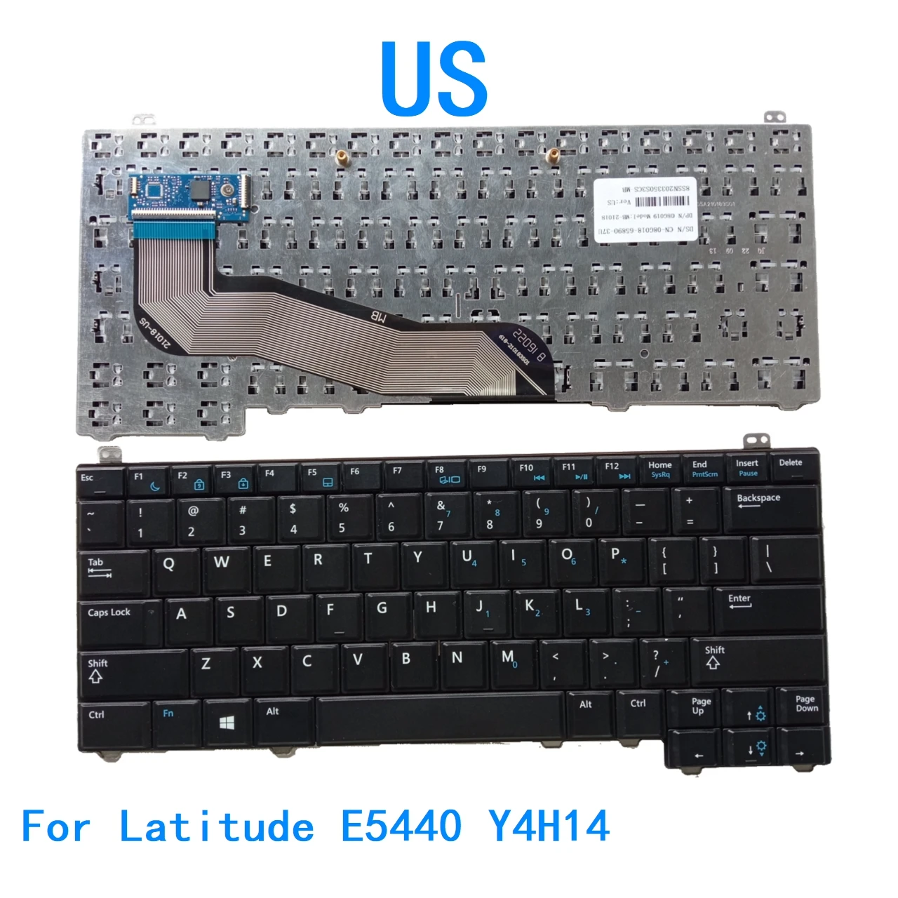 Nuevo teclado retroiluminado para ordenador portátil de EE. UU. Japón para Dell Latitude E5440 Y4H14 reemplazo de PC portátil