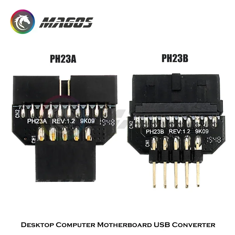 Placa base de ordenador de escritorio, convertidor USB USB3.0 a USB2.0, conversión mutua, carcasa macho de 9 pines a adaptador de 19 pines - imagen 4
