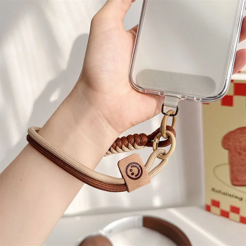 Cordón para teléfono móvil, muñeca trenzada de lujo, cordón para teléfono móvil, colgante de mano, pulsera multifuncional anticaída - imagen 3