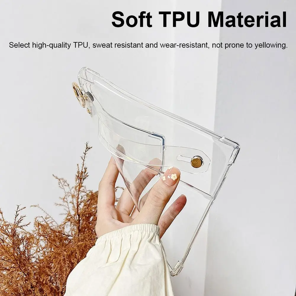 Funda transparente de TPU para Kindle Paperwhite, carcasa protectora con correa para la muñeca, 1/2/3/4/5 - imagen 5