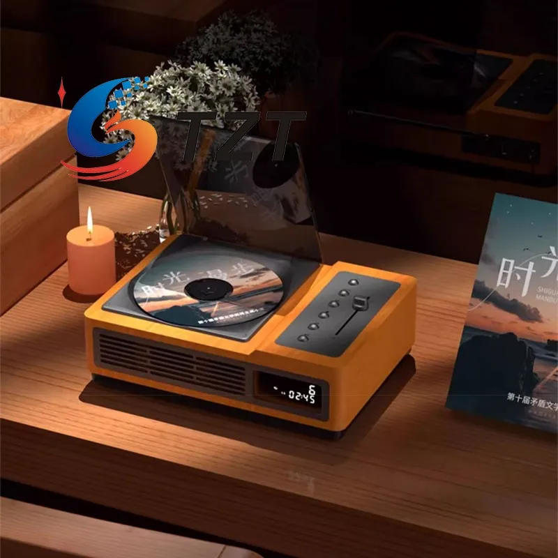 TZT THINKYA Wood-color R02 Retro CD Player 2x1.5W Stereo FM Bi-directional Bluetooth5.0 HiFi Audio Integrated Album Player - imagen 3