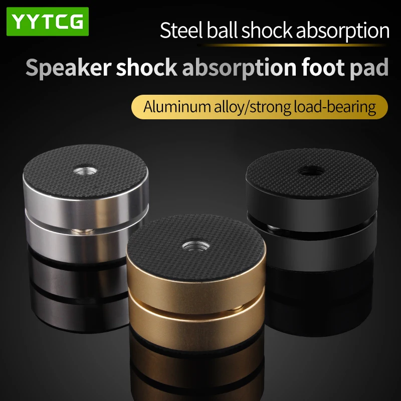 4 Uds soporte de altavoz pies almohadilla de pie pines absorbentes de golpes de alta calidad almohadillas de pie de Metal de aleación de aluminio para caja de sonido