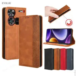 Funda Cuero Magnética ZTE Nubia Z60 Ultra – Soporte Tarjeta