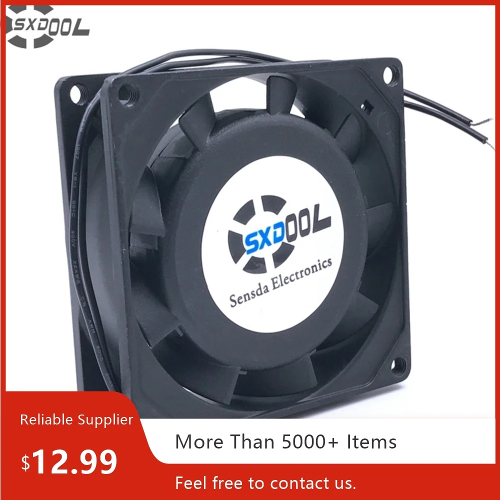 Ventilador compacto de CA de 80 mm, 220/240 V: SJ80025HA2 (2600 RPM, 32 dBA) Doble rodamiento de bolas para servidor, inversor, chasis - imagen 2