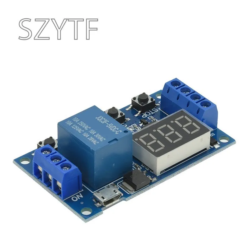 Módulo de relé de 1 canal Desconexión de retardo activa el interruptor de circuito de sincronización de ciclo retardado XY-J02 - imagen 2