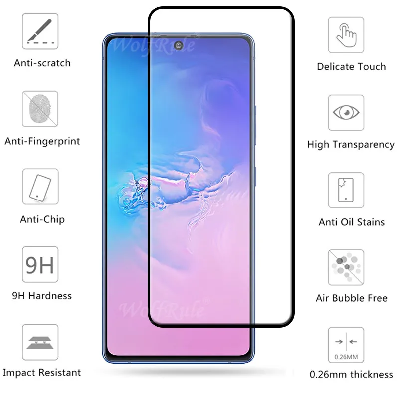 Cristal templado 4 en 1 para Samsung Galaxy S10 Lite, cristal templado de cobertura completa HD para Samsung S10 Lite - imagen 4