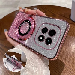 Funda OPPO A5 Pro con Soporte Magnético y Purpurina Antigolpes