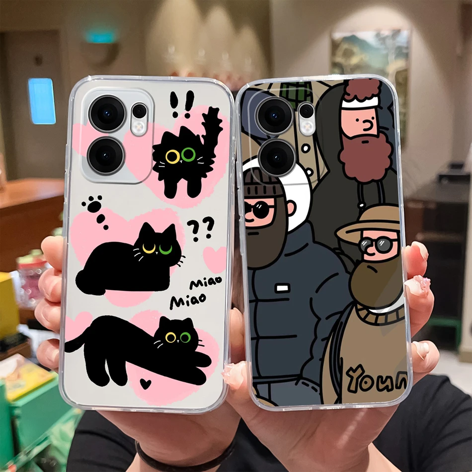 Funda transparente para Oppo Reno 13F 4G 5G, bolsas creativas transparentes para teléfono Oppo Reno13 F Reno 13 F, fundas blandas, funda trasera a prueba de golpes - imagen 2