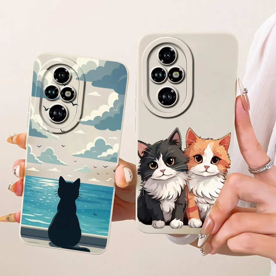 Para Honor 200 5G funda de ELI-NX9 funda bonita de dibujos animados conejo gato suave caramelo silicona a prueba de golpes parachoques para Honor 200 Pro 200Pro Shell - imagen 2