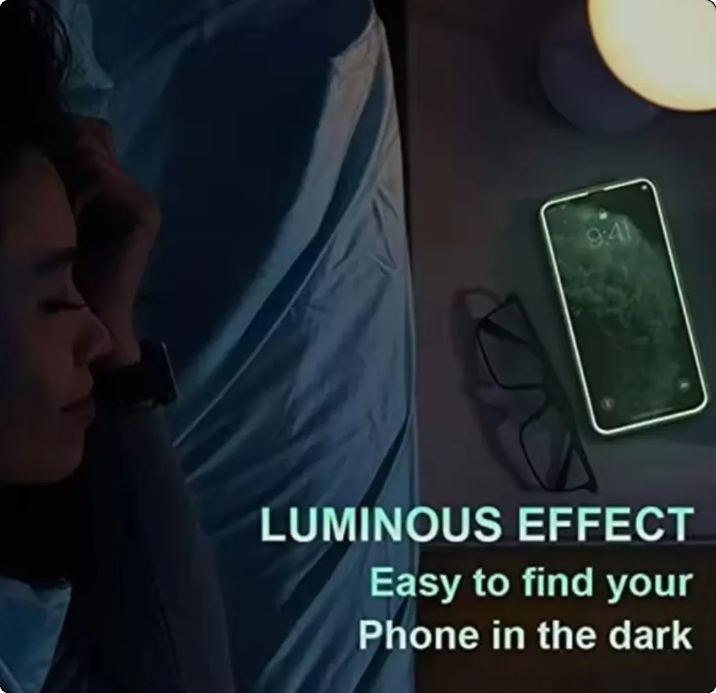 1-4 Uds. Vidrio templado luminoso fluorescente 3D para iPhone 17 Pro Max/17Pro/17 9H Premium Airbags Protector de pantalla películas brillantes - imagen 5