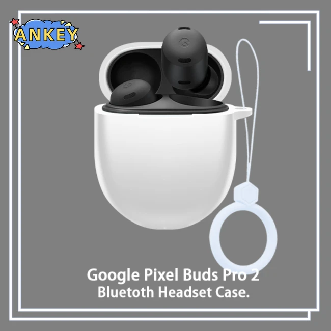 Funda protectora para Google Pixel Buds Pro 2, anillo anticaída, silicona suave, auriculares inalámbricos Bluetooth, transporte - imagen 4