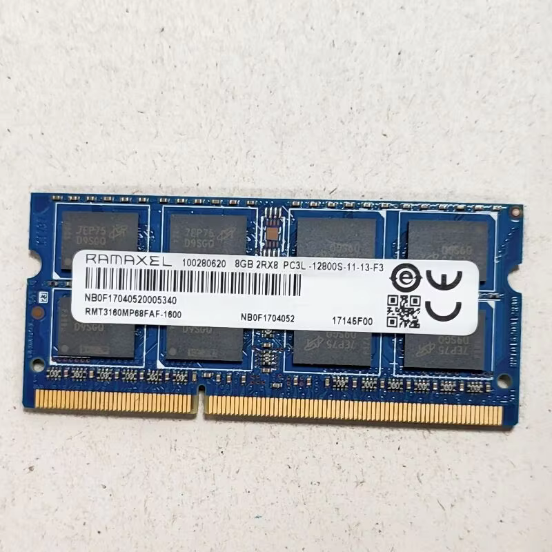 RAMAXEL DDR3 8GB 1600MHz SODIMM Portátil – Memoria 1.35V