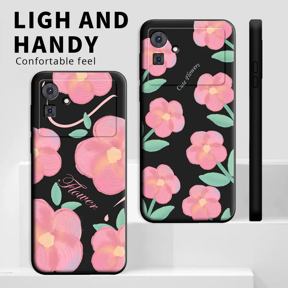 Funda de silicona para Cubot Note 21 4G, carcasa trasera con dibujos de gato y flores, a prueba de golpes, suave, TPU, para Cubot Note 50