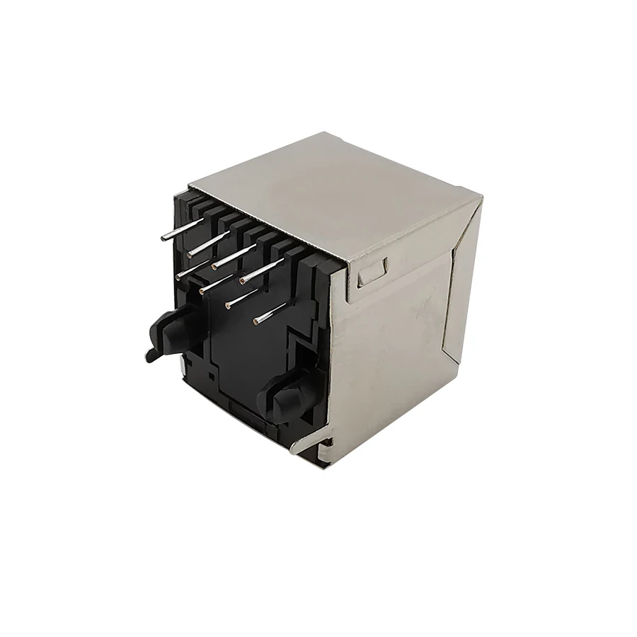 Conector de Cable de red Ethernet RJ45 8P8C, conector hembra de carcasa de Metal, interfaz de placa de montaje PCB, RJ-45 de 8 pines - imagen 4