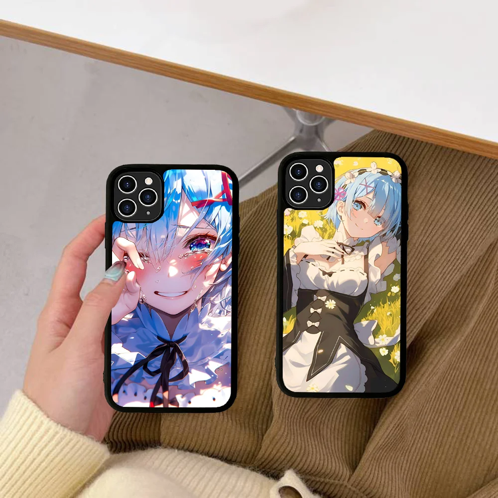 Re0 R-Rem funda de teléfono de silicona PC + TPU para IPhone 11 12 13 14 15 16 Plus Pro Max - imagen 2