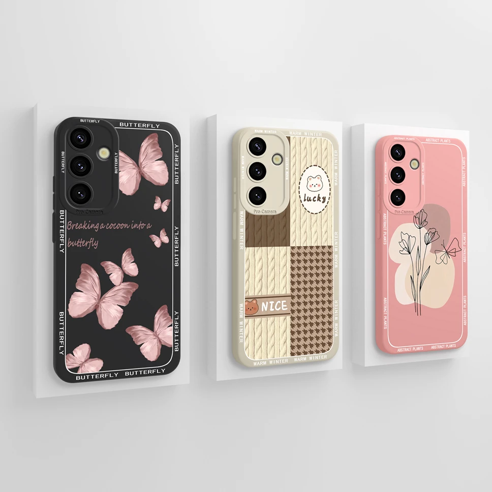Funda para Samsung Galaxy S24 Plus, S24Ultra, S24FE, Pretty Cat, Fundas de protección de silicona líquida suave para Samsung Galaxy S 24 - imagen 5