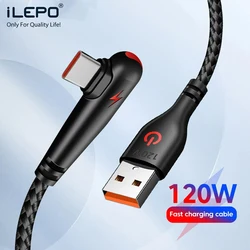 Cable USB-C de Carga Rápida 120 W y 6 A, Conector 90°