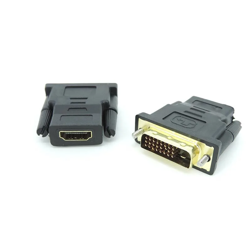 Adaptador DVI 24 + 1 pines macho a HDMI hembra, conector de Cable de extensión para ordenador portátil 1080p