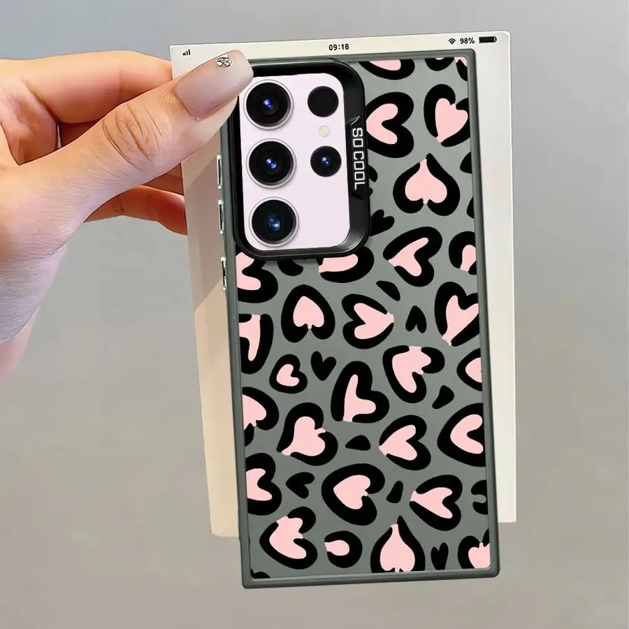 Hermosa funda con estampado de leopardo para Samsung Galaxy Note 20 Ultra S23 S25Plus S25 S22 Ultra S24 FE S20 FE S21 S24Ultra funda suave - imagen 2