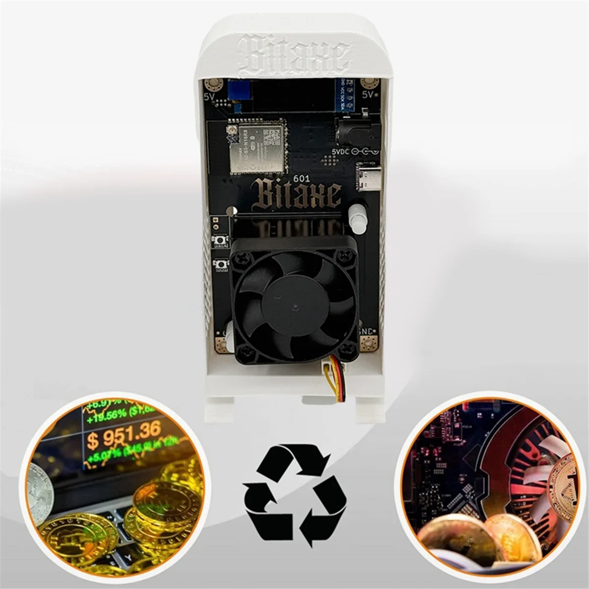 SuperDeals Bitaxe Gamma 601 BTC Solo Lottery Miner 1.2TH/S BM1370 Asic 18-22W Bitcoin Crypto Miner de Antminer S21 Pro enchufe de la UE - imagen 2