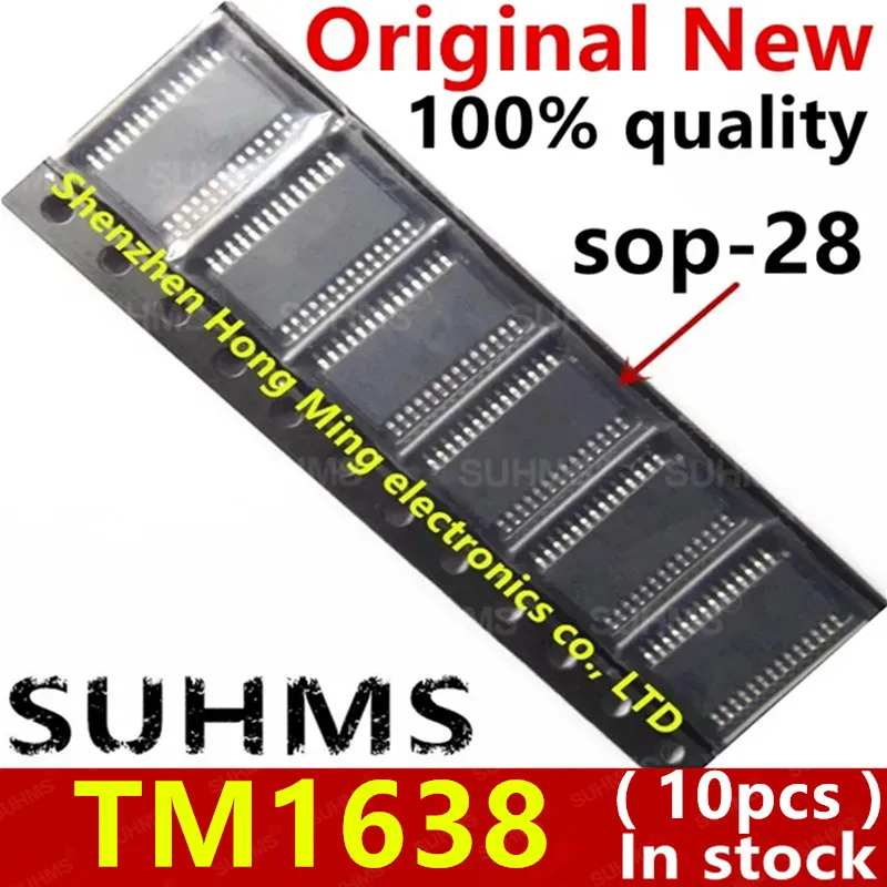 Chipset TM1638 SOP-28 100% nuevo, 10 unidades