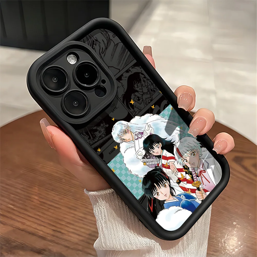 Anime Inuyashas Art Eye funda de teléfono caliente para IPhone 17 16e 16 15 14 13 12 11 Air Pro Max Mini XR XS X 7 8 6 6s Plus TPU contraportada - imagen 3