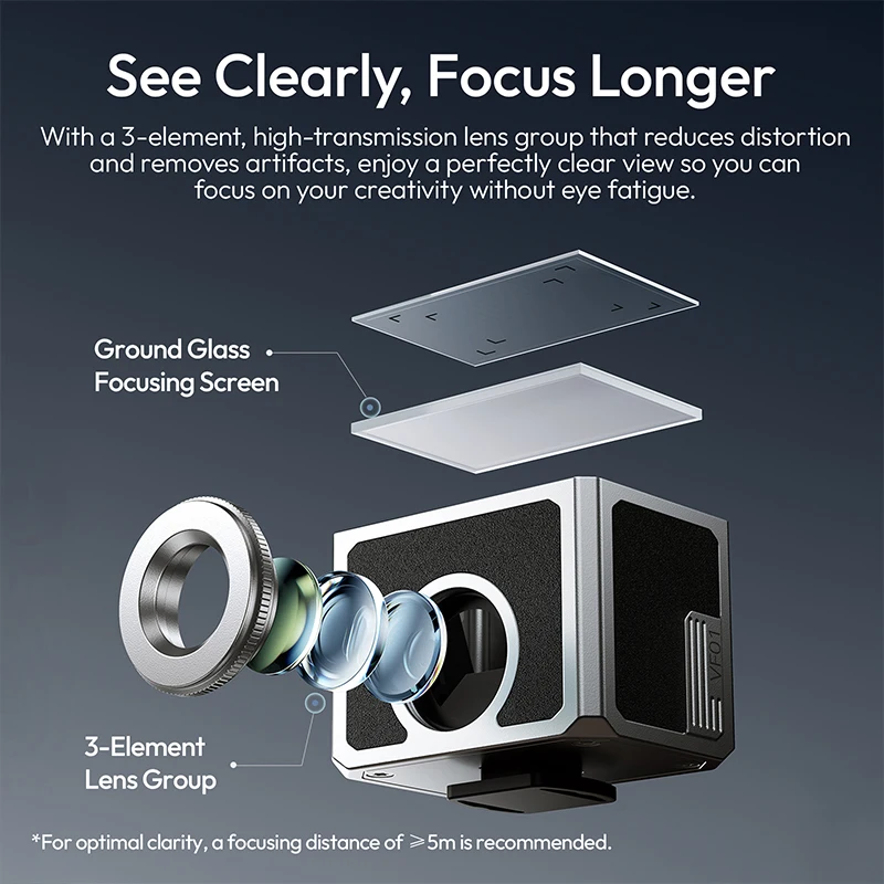 Visor de nivel de cintura Ulanzi VF01 Universal con soporte de zapata fría para cámaras Marco de calle Fotografía Paisajes Disparo de bajo ángulo - imagen 3