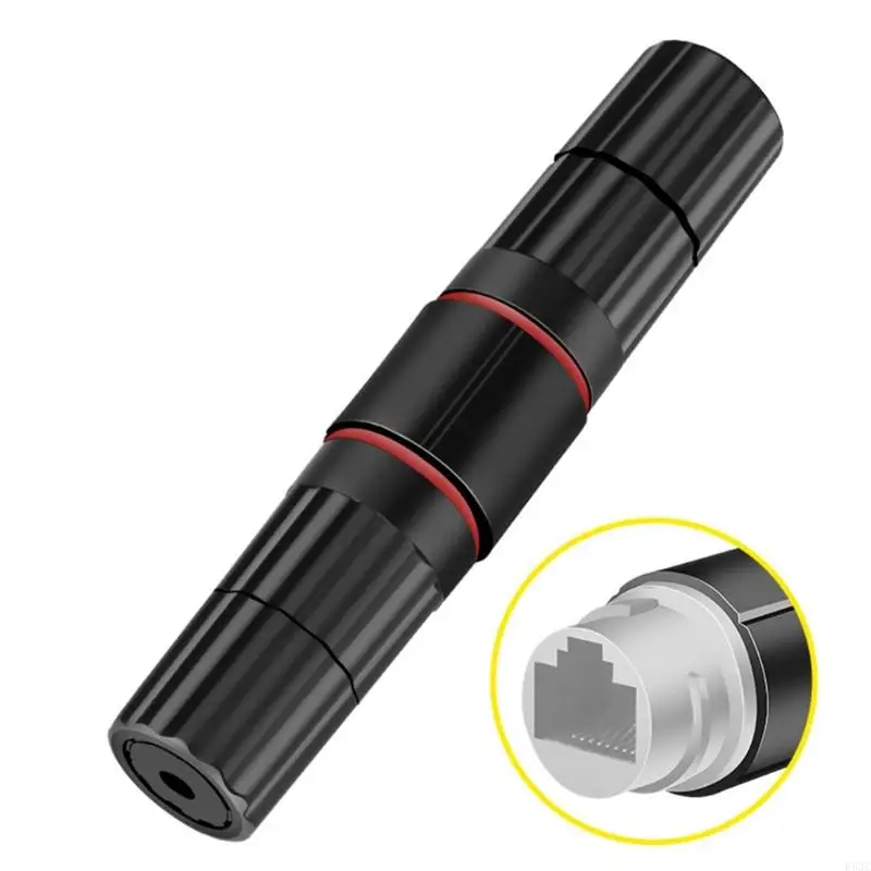 Conector de Cable Ethernet RJ45 impermeable IP67, adaptador de acoplador Lan para exteriores de doble cabezal hembra para Cat5 6 7 8P8C - imagen 3