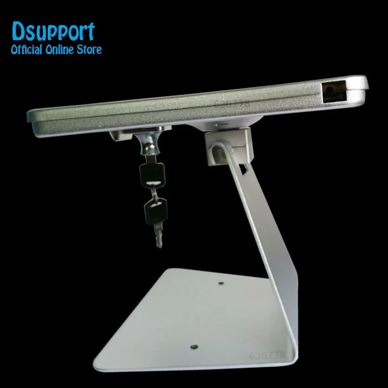 Apto para ipad 10,2 soporte de escritorio caja de metal soporte tableta pc soporte de bloqueo soporte ángulo de movimiento completo - imagen 3