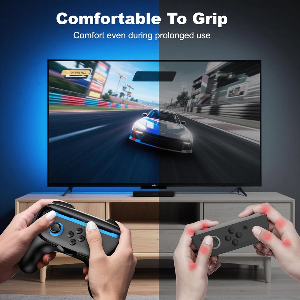 2PCS Hand Grips Shell For Nintendo Switch 2Console Controller Gamepad Stand Holder Bracket Kit For Switch/OLED Accessories - imagen 5