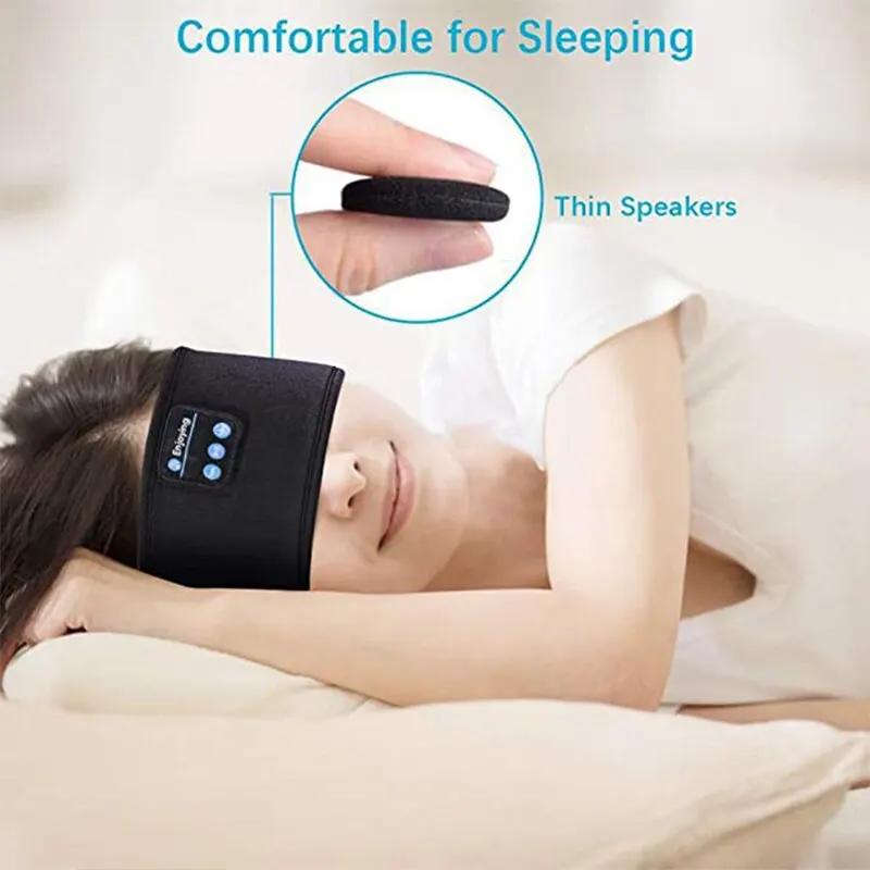 Fone-Auriculares deportivos inalámbricos con Bluetooth, diadema elástica para dormir, máscara de ojos para música - imagen 2