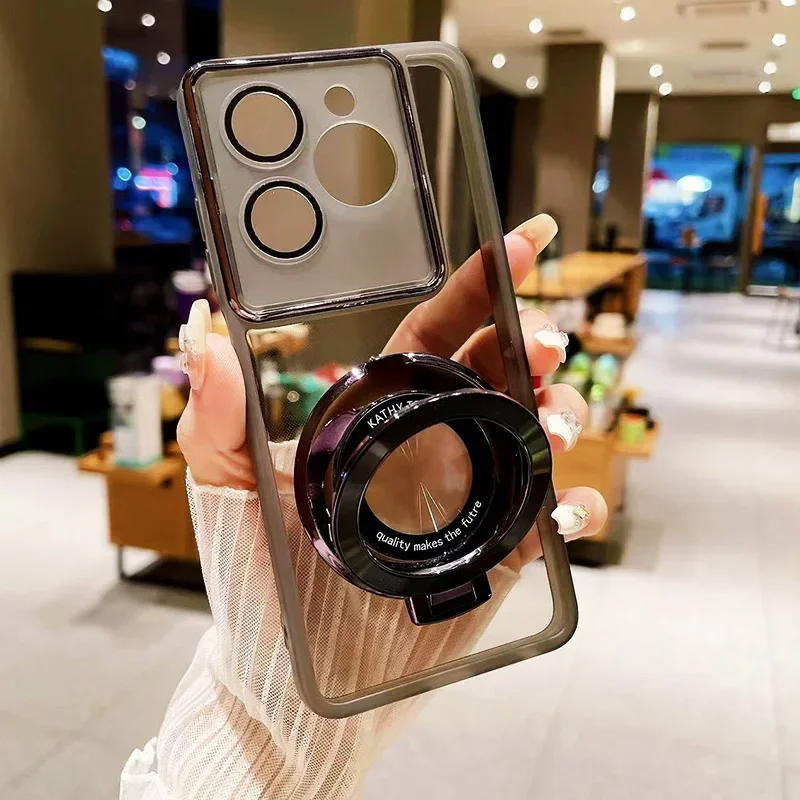Para OnePlus 12 soporte de anillo Funda de teléfono para Funda One Plus OnePlus 12 1 2 R 12R Nord CE4 Lite Funda transparente - imagen 3
