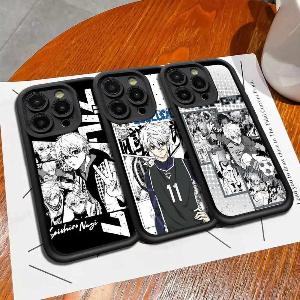 Cool B-Blue L-Lock funda de teléfono de silicona para iPhone 17 Air 17 16 15 14 13 Plus Pro Max cubierta suave a prueba de golpes - imagen 4