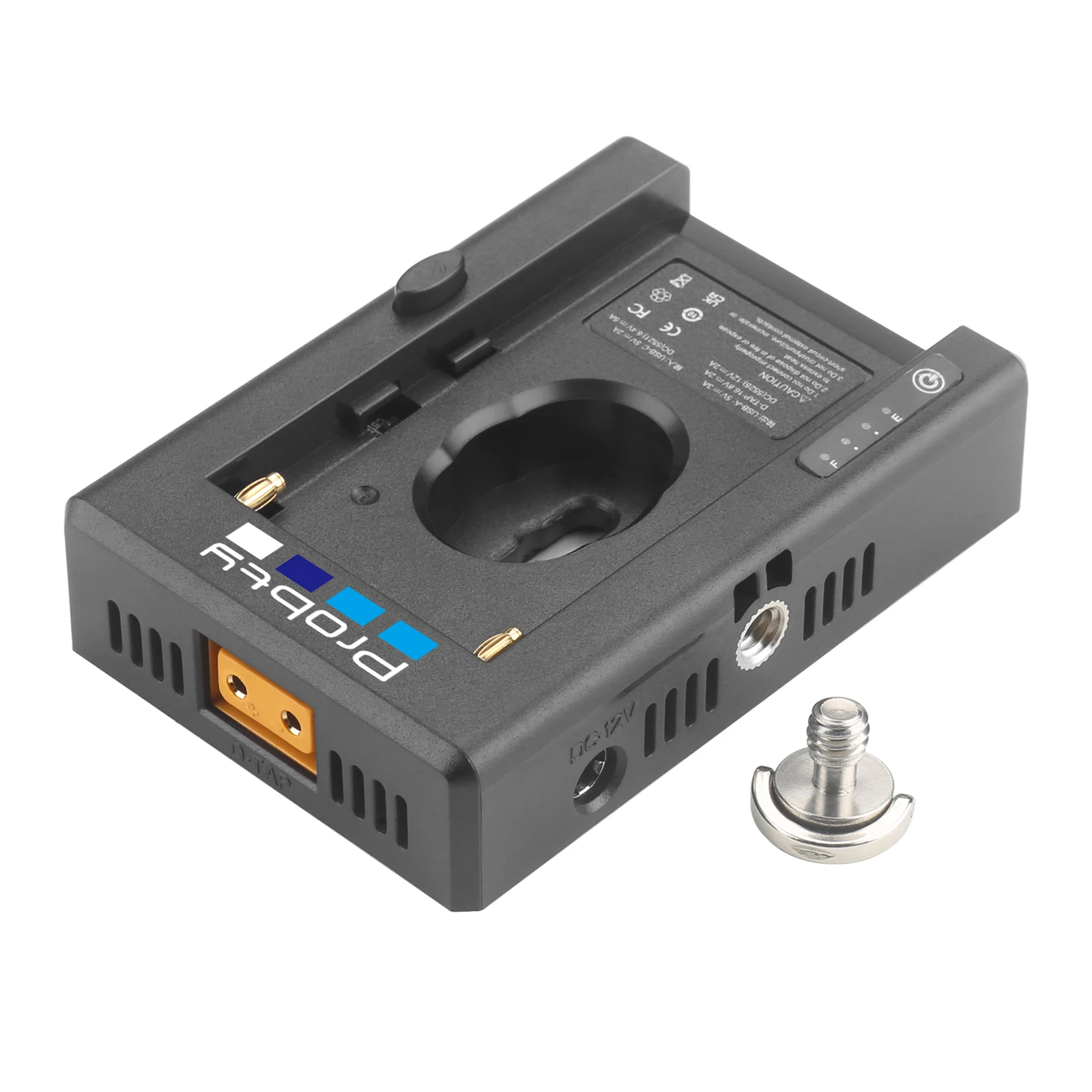 Placa adaptadora de batería para cargador de batería NP-F, adaptador de zapata fría de 1/4 pulgadas para NP-F550 F750 F970 para BMPCC 4K 6K DSLR ILDC - imagen 5