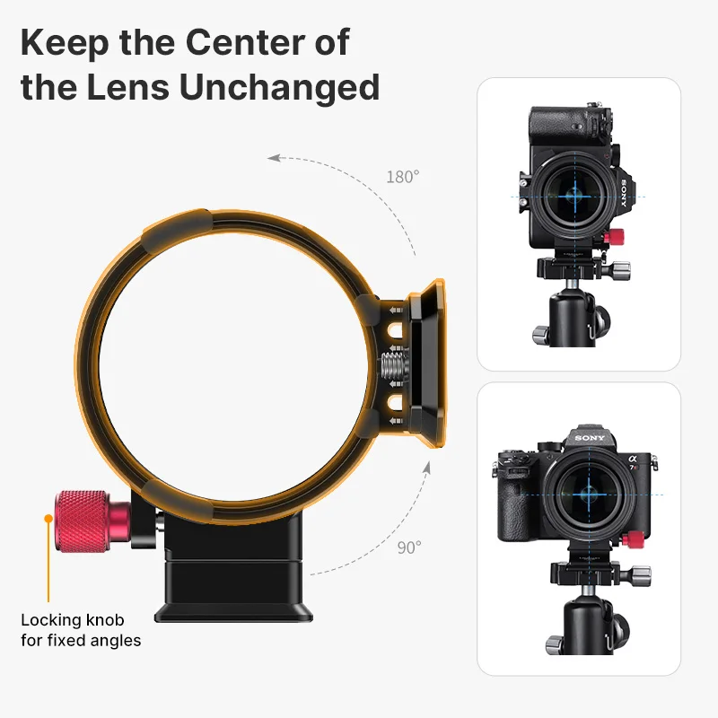 Ulanzi-Kit de placa de montaje Horizontal a Vertical, S-63, Arca, giratorio, para cámara DSLR Sony A7 III/A7R V/A7 IV/A7S III/A7R IV - imagen 2